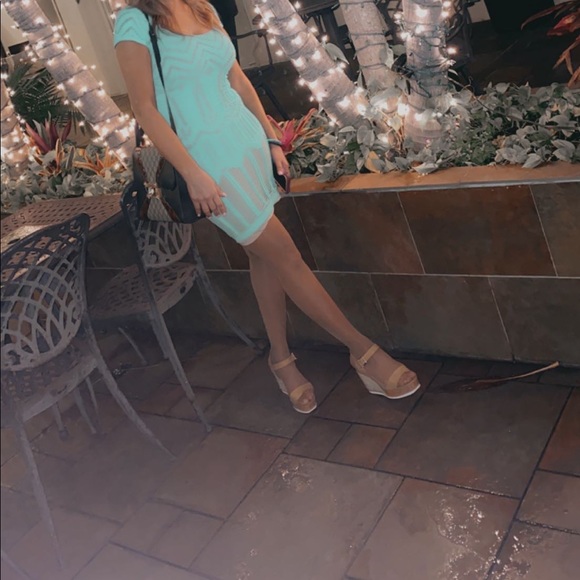 BEBE turquoise dress - Picture 3 of 8